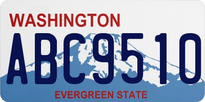 WA license plate ABC9510