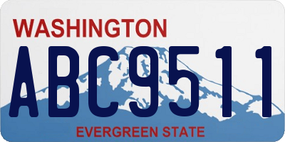 WA license plate ABC9511