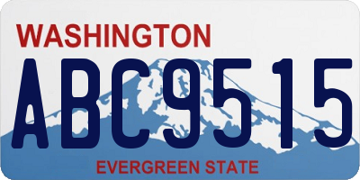 WA license plate ABC9515