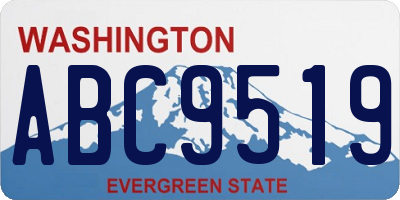 WA license plate ABC9519
