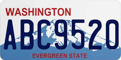 WA license plate ABC9520