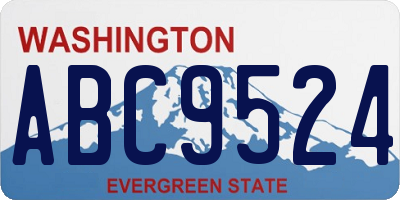 WA license plate ABC9524