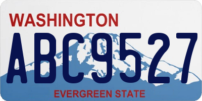 WA license plate ABC9527