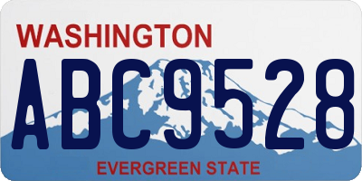 WA license plate ABC9528