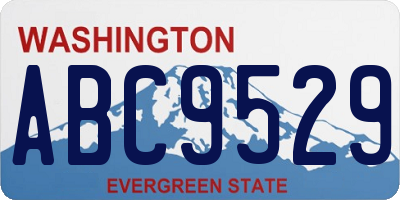 WA license plate ABC9529
