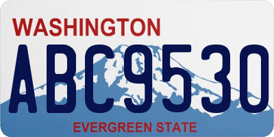WA license plate ABC9530