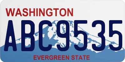 WA license plate ABC9535