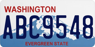 WA license plate ABC9548
