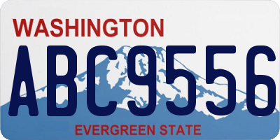 WA license plate ABC9556