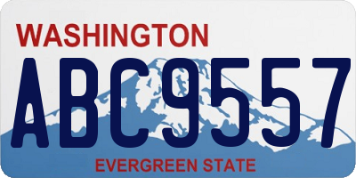 WA license plate ABC9557