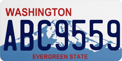WA license plate ABC9559
