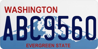 WA license plate ABC9560