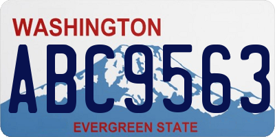 WA license plate ABC9563