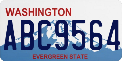 WA license plate ABC9564