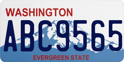 WA license plate ABC9565