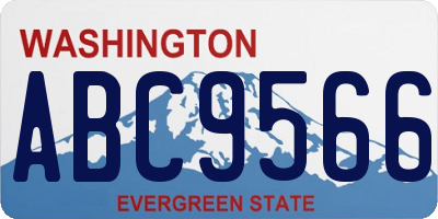 WA license plate ABC9566