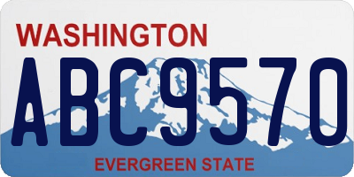 WA license plate ABC9570