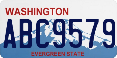 WA license plate ABC9579