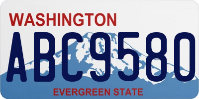 WA license plate ABC9580