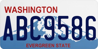 WA license plate ABC9586