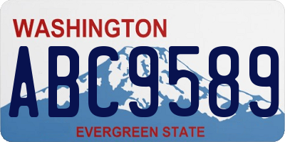 WA license plate ABC9589