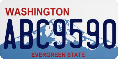 WA license plate ABC9590