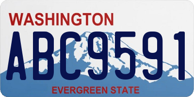 WA license plate ABC9591