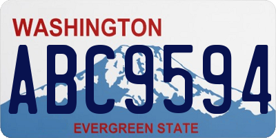 WA license plate ABC9594