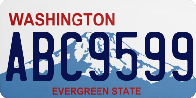WA license plate ABC9599