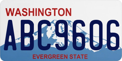 WA license plate ABC9606