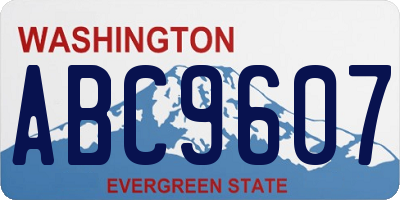 WA license plate ABC9607