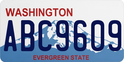 WA license plate ABC9609