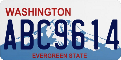 WA license plate ABC9614