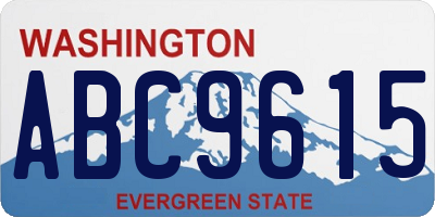 WA license plate ABC9615