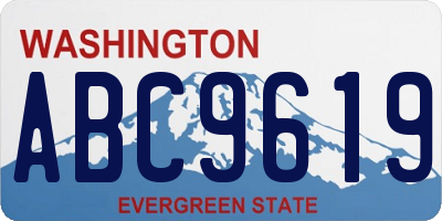 WA license plate ABC9619