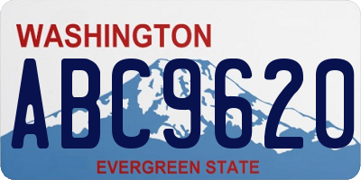 WA license plate ABC9620