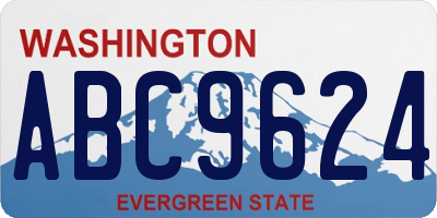 WA license plate ABC9624