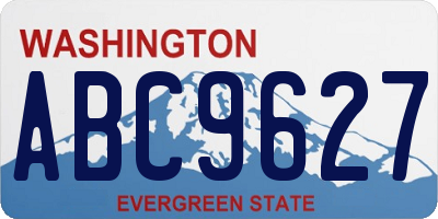 WA license plate ABC9627