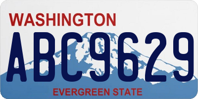 WA license plate ABC9629
