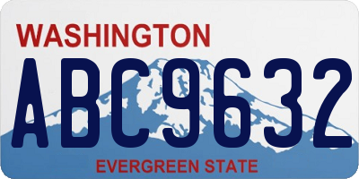 WA license plate ABC9632