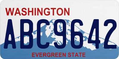 WA license plate ABC9642