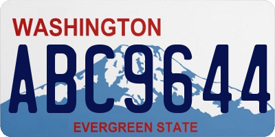 WA license plate ABC9644