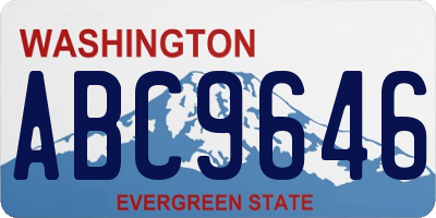 WA license plate ABC9646