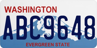 WA license plate ABC9648