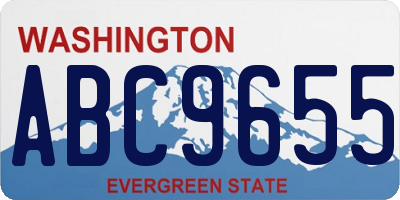 WA license plate ABC9655