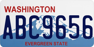 WA license plate ABC9656