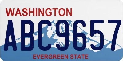 WA license plate ABC9657