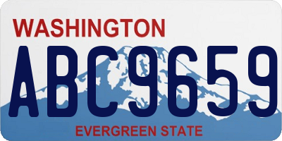 WA license plate ABC9659