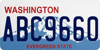 WA license plate ABC9660