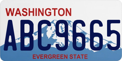 WA license plate ABC9665